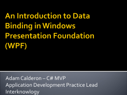 Adam Calderon – C# MVP Application Development Practice Lead Interknowlogy