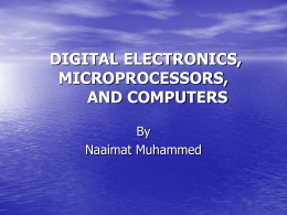 DIGITAL ELECTRONICS, MICROPROCESSORS, AND COMPUTERS By