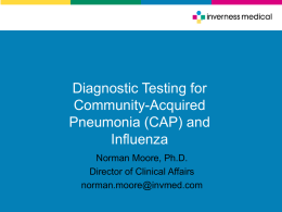 Diagnostic Testing for Community-Acquired Pneumonia (CAP) and Influenza