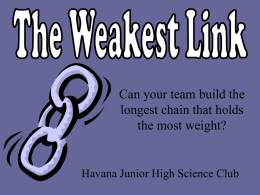 Can your team build the longest chain that holds the most weight?