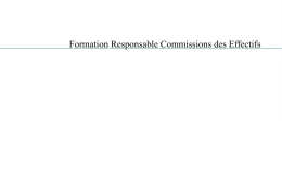 Commission Extension-Effectifs des Clubs Formation Responsable Commissions des Effectifs 1