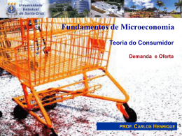 Fundamentos de Microeconomia Teoria do Consumidor Demanda  e Oferta C
