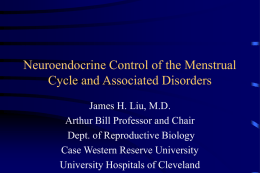 Neuroendocrine Control of the Menstrual Cycle and Associated Disorders