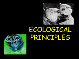 ECOLOGICAL PRINCIPLES