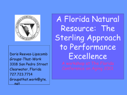 A Florida Natural Resource:  The Sterling Approach to Performance