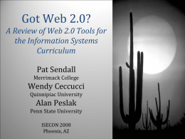 Got Web 2.0? A Review of Web 2.0 Tools for Curriculum