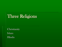 Three Religions Christianity Islam Hindu