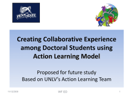 Creating Collaborative Experience among Doctoral Students using Action Learning Model
