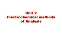 Unit 2 Electrochemical methods of Analysis
