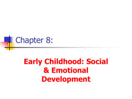 Chapter 8: Early Childhood: Social &amp; Emotional Development