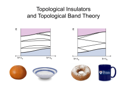Topological Insulators and Topological Band Theory E k=