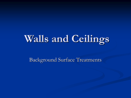 Walls and Ceilings Background Surface Treatments