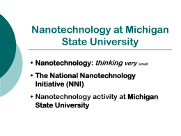 Nanotechnology at Michigan State University thinking