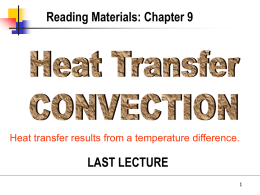 Reading Materials: Chapter 9 LAST LECTURE 1