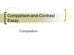 Comparison-and-Contrast Essay Composition