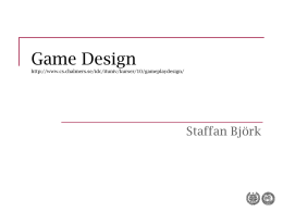 Game Design Staffan Björk