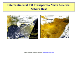 Intercontinental PM Transport to North America: Sahara Dust