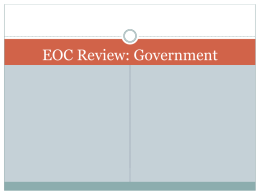 EOC Review: Government