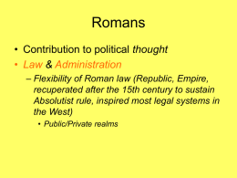 Romans thought &amp; Law