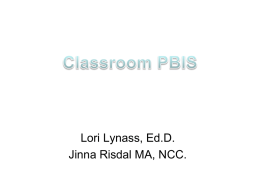 Lori Lynass, Ed.D. Jinna Risdal MA, NCC.