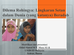Dilema Rohingya: Lingkaran Setan dalam Dunia (yang katanya) Beradab Modifikasi dari presentasi