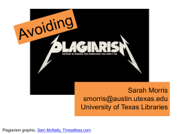 Sarah Morris  University of Texas Libraries Plagiarism graphic,