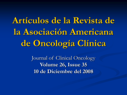 Artículos de la Revista de la Asociación Americana de Oncología Clínica
