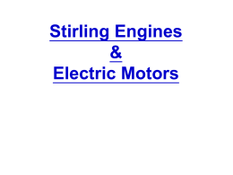 Stirling Engines &amp; Electric Motors