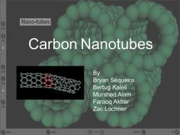 Carbon Nanotubes By Bryan Sequeira Bertug Kaleli