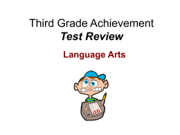 Third Grade Achievement Test Review Language Arts