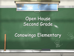 Open House Second Grade Conowingo Elementary