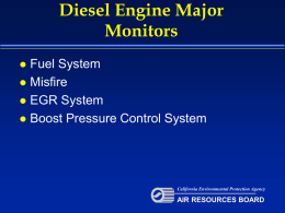 Diesel Engine Major Monitors Fuel System Misfire