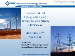 Eastern Wind Integration and Transmission Study Overview