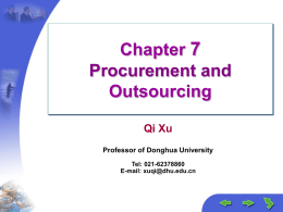 7 Chapter Outsourcing Procurement and