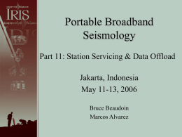 Portable Broadband Seismology Part 11: Station Servicing &amp; Data Offload Jakarta, Indonesia