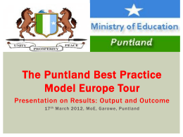 The Puntland Best Practice Model Europe Tour 17