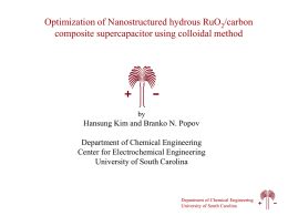 Optimization of Nanostructured hydrous RuO /carbon composite supercapacitor using colloidal method