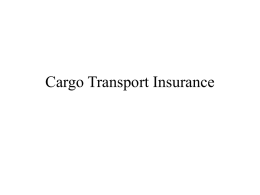 Cargo Transport Insurance