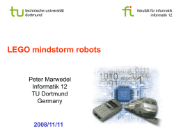 LEGO mindstorm robots Peter Marwedel Informatik 12 TU Dortmund
