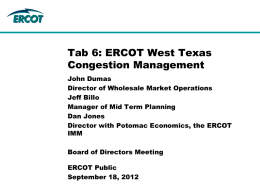 Tab 6: ERCOT West Texas Congestion Management