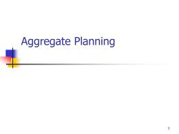 Aggregate Planning 1