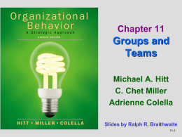 Groups and Teams Chapter 11 Michael A. Hitt