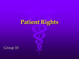 Patient Rights Group 10