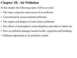 Chapter 18:  Air Pollution