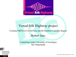 Virtual Silk Highway project Robert Janz