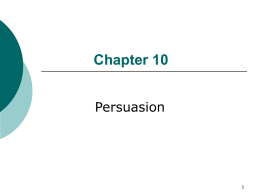 Chapter 10 Persuasion 1