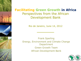 ______ Facilitating Green Growth in Africa