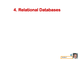 4. Relational Databases Section 4
