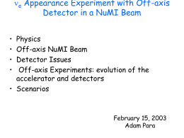 Appearance Experiment with Off-axis n Detector in a NuMI Beam