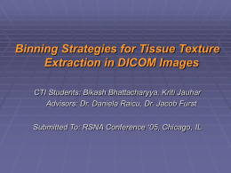 Binning Strategies for Tissue Texture Extraction in DICOM Images